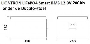 Liontron Smart Lithium accu 200Ah onderstoel